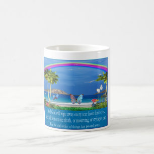 Caneca De Café Escritura Cristã dá presentes à arte arco-íris