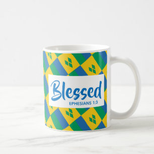 Caneca De Café Escritura Cristã de Ephesianos Abençoados pela rua