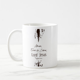 Caneca De Café Escritura da Revelação Versa da bíblia 22:20