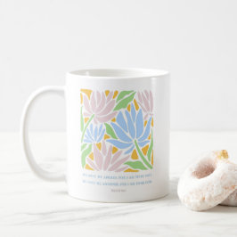 Caneca De Café Escritura de Citação Cristã Inspiracional JW Gift