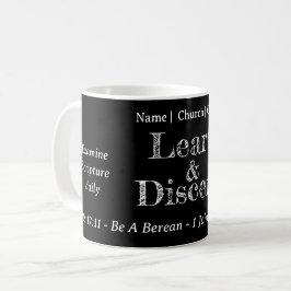 Caneca De Café Escritura de Pesquisa Bereana Personalizada em Pre