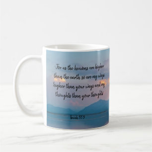 Caneca De Café Escritura, Isaías 55:8,9, Meus caminhos são Geada 
