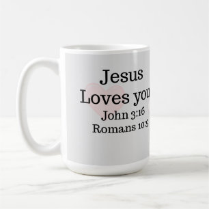 Caneca De Café Escritura Jesus Ama Você