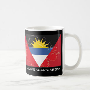 Caneca De Café Escritura Personalizada ANTIGUA BARBUDA SINALIZADA