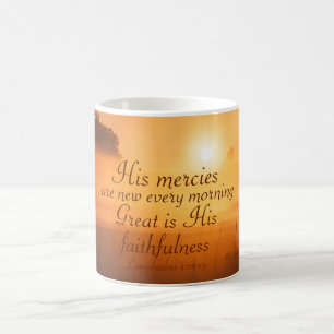 Caneca De Café Escritura Seus compaixões são novos todas as man