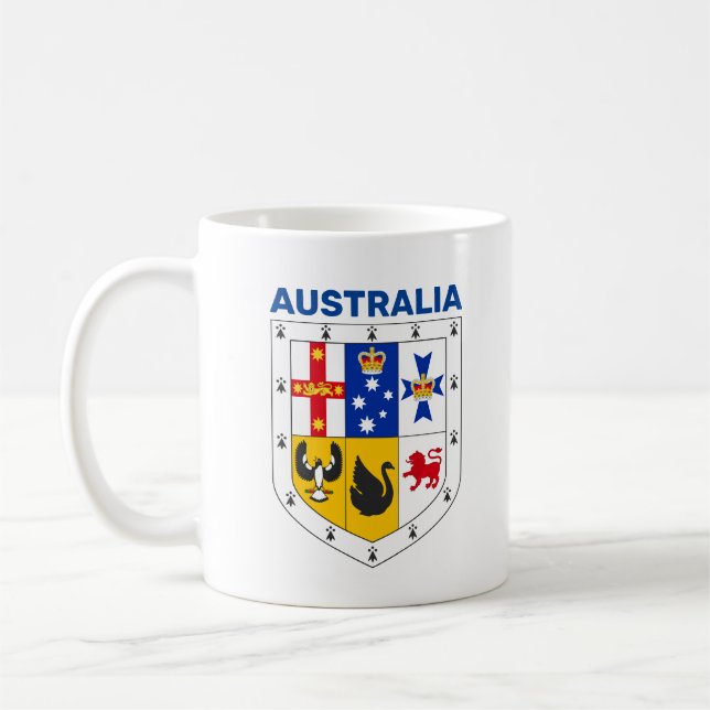 Caneca De Café Escudo da Austrália (Esquerda)