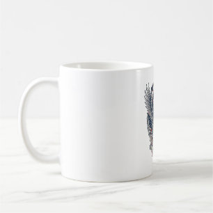 Caneca De Café Escudo de Batalha Patriótico 1776 Símbolo Inspirad