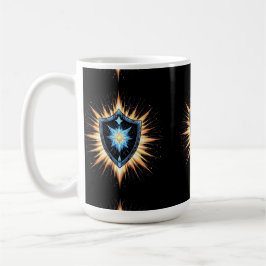 Caneca De Café Escudo de Fantasia Épica com Explosão de Energia R