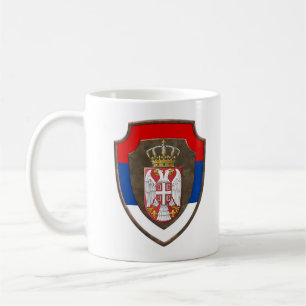 Caneca De Café Escudo medieval sérvio casaco de armas da Sérvia