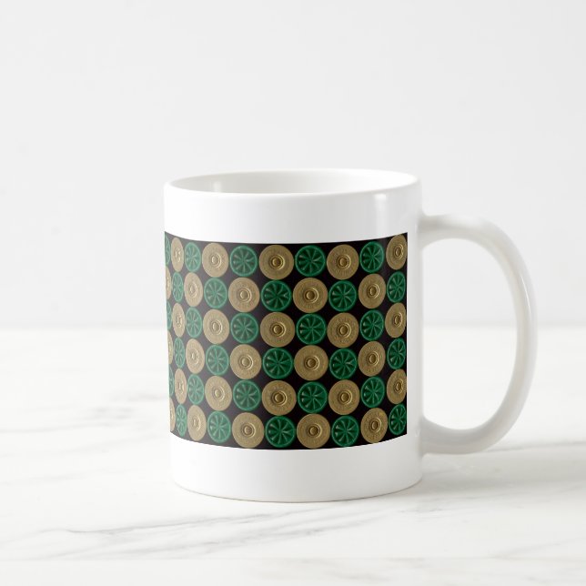 Caneca De Café escudos de espingarda verdes (Direita)