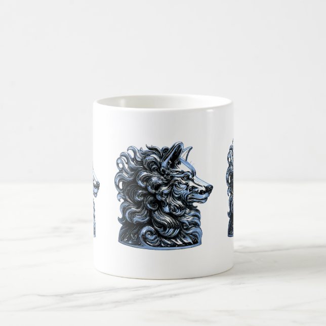 Caneca De Café Escultura de Lobo Chrome (Centro)