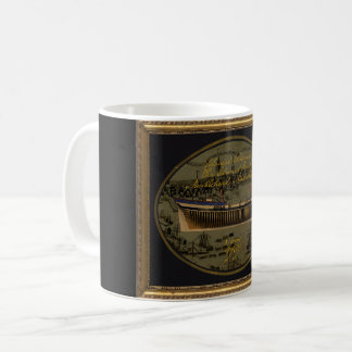 Caneca De Café Escuna Colonial Americana Sir Edward Hawke