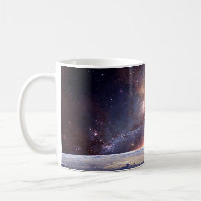 Caneca De Café Escuro do cosmos infinito da Galáxia (Esquerda)