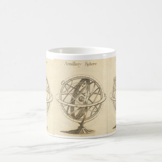 Caneca De Café Esfera Armilar Esboço Original (Centro)