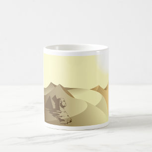 Caneca De Café Esfinge No Deserto