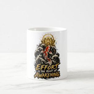 Caneca De Café Esforço é a Raiz do Despertar Dhammapada Café