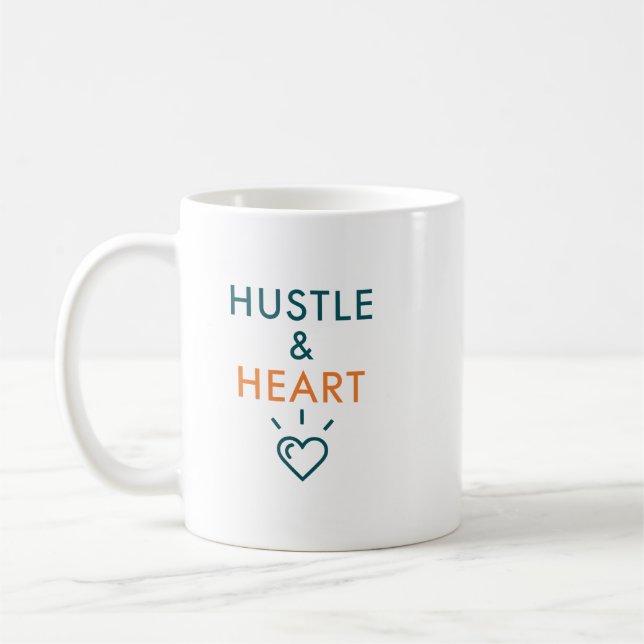 Caneca De Café Esforço e Coração Citação Motivacional (Esquerda)