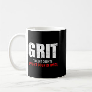 Caneca De Café Esforço Inspirador de Garra Conta Duas Vezes