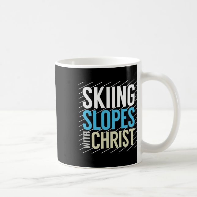 Caneca De Café Esfregões de esqui com Jesus (Direita)