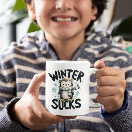 Caneca De Café Esfregões quentes, Legal - Pinguim Inverno