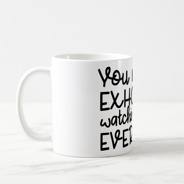 Caneca De Café Esgotamento do trabalho - Engraçada citação humor  (Esquerda)