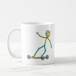 Caneca De Café Esk8 Stickman