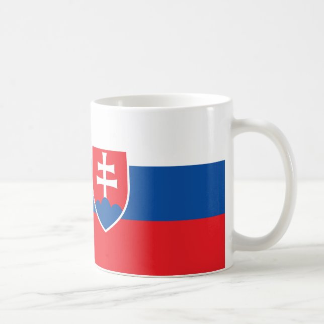 Caneca De Café Eslováquia Bandeira Cerâmica Café Mug (Direita)