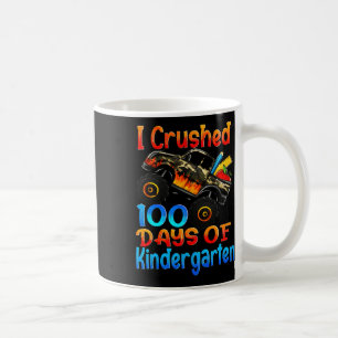 Caneca De Café Esmagei 100 Dias De Caminhões De Monstros Do Jardi