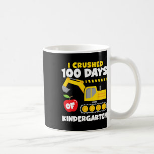 Caneca De Café Esmagei 100 Dias De Construção Escolar Kinderga