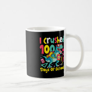 Caneca De Café Esmagei 100 Dias de Meninos Dinossauros Escolares