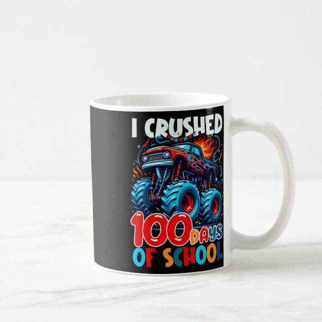 Caneca De Café Esmagei 100 Dias De Truque Monstro De Dinossauro D (Direita)