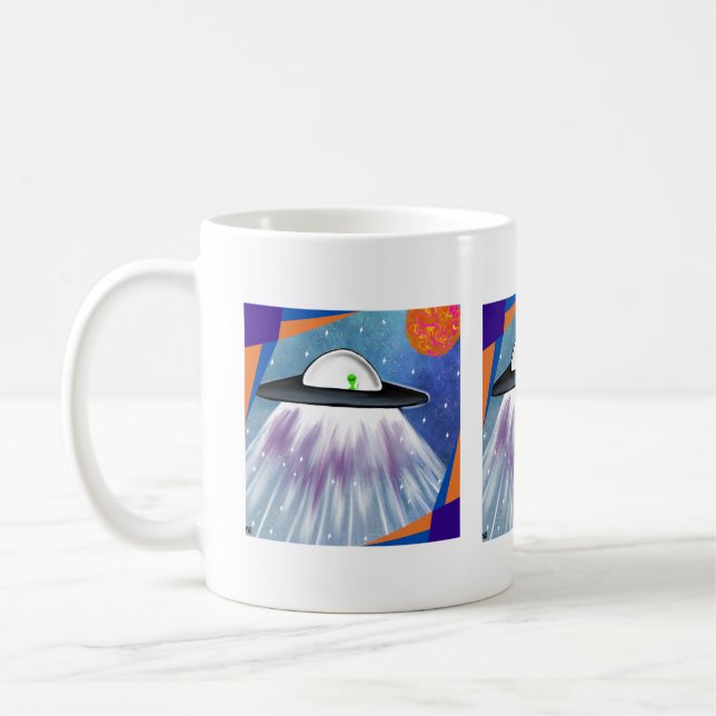 Caneca De Café Espaço de OVNI da espaçonave de alienígena (Esquerda)