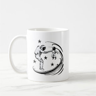 Caneca De Café Espaço do Dia de os pais do Guia Universo do pai