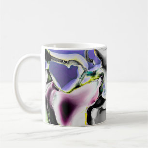 Caneca De Café Espaço. Fundo Branco brilhante. Tabuleiro de fumaç