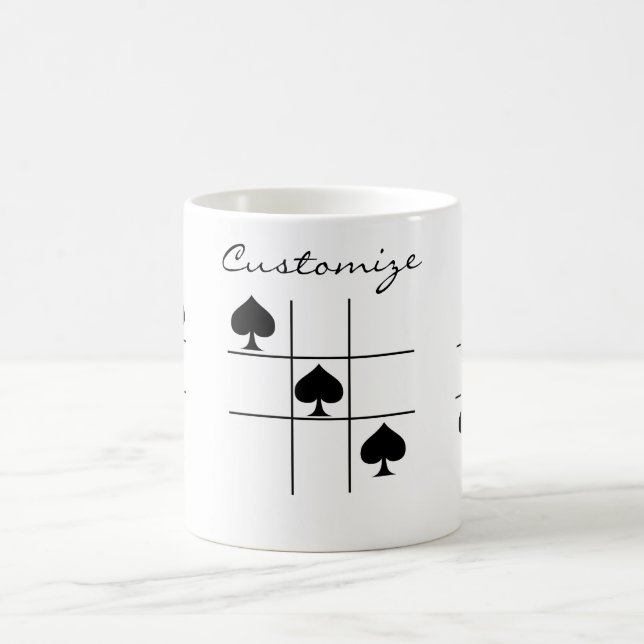 Caneca De Café Espadas Pretas Tic Tac Toe Thunder_Cove (Centro)