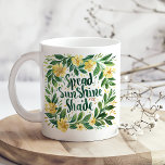 Caneca De Café "Espalhar SolShine" Amarelo e Verde Floral<br><div class="desc">Brilhe suas manhãs com esta caneca floral de café "Spread Sunshine", com um design floral amarelo e verde de cor d'água. Com a sua mensagem elevadora e a vibrante trabalho de arte botânica, esta caneca é uma forma perfeita de começar o seu dia com positividade e calor. Quer você esteja...</div>