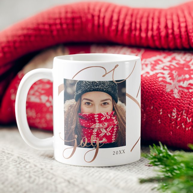 Caneca De Café Espalhe a Alegria de Natal | Foto Minimalista (Spread The Christmas Joy | Minimalistic Photo Coffee Mug)