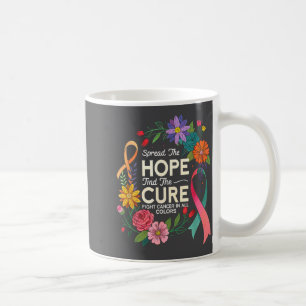 Caneca De Café Espalhe A Esperança Encontre Combata O Cancêr Em