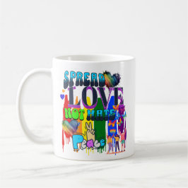 Caneca De Café Espalhe Amor Não Ódio | Orgulho LGBTQI+