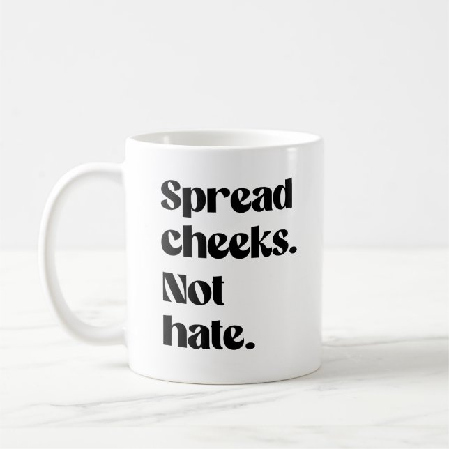 Caneca De Café Espalhe bochechas não ódio (Esquerda)