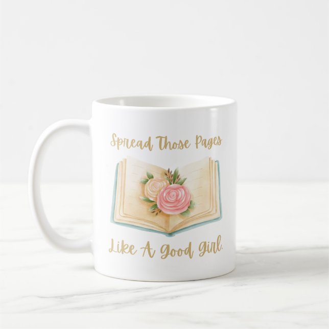 Caneca De Café Espalhe Essas Páginas Como Uma Boa Rapariga, Leito (Esquerda)