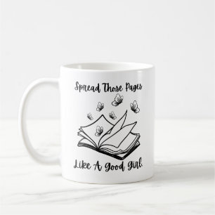 Caneca De Café Espalhe Essas Páginas Como Uma Boa Rapariga, Leito