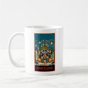 Caneca De Café Espanha Art Deco de Barcelona