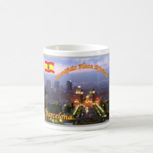 Caneca De Café Espanha - Barcelona - Espanha de Placa Montjuic -