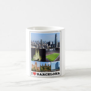 Caneca De Café Espanha - Barcelona - Eu Amo -
