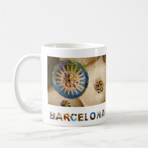 Caneca De Café Espanha de Barcelona Gaudi Park Guell Foto