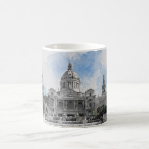 Caneca De Café Espanha de Madrid - Souvenir Feriado com Cidade Cê