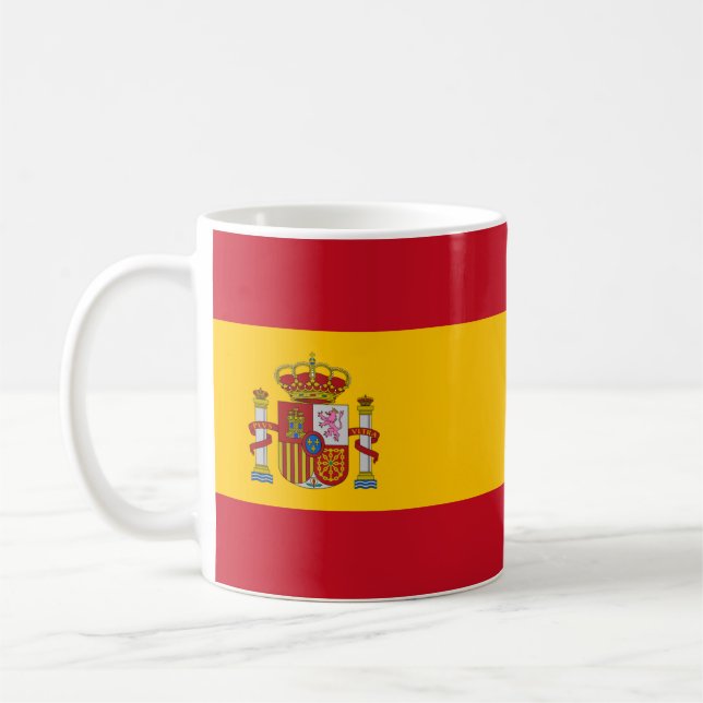 Caneca De Café Espanha Sinalizador Cerâmico (Esquerda)