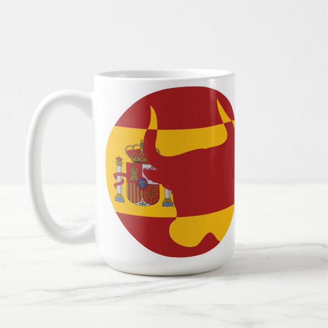 Caneca De Café Espanha Taurus Bandeira Nacional Espanhola (Esquerda)