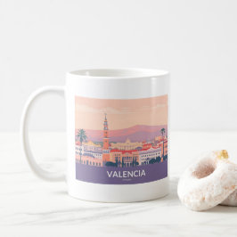 Caneca De Café Espanha Valencia Old Town Pastel Viagem